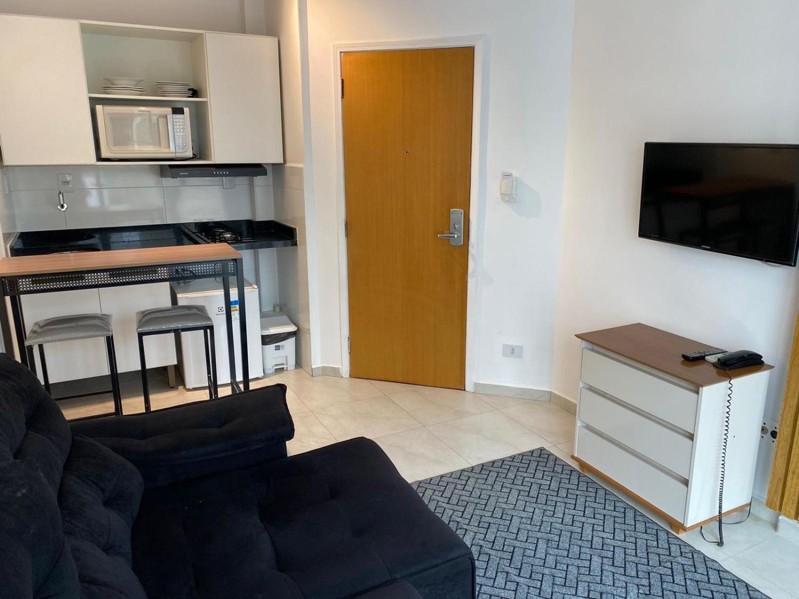 Апарт отель Atlantico Flat Gonzaga Сантос Экстерьер фото